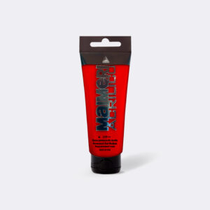 Maimeri Acrilico Permanent Red Medium 75 ml akrylmaling – semi-ugjennomsiktig mellomrød for kunstnere, kunststudenter og amatører med medium lysbestandighet og høy pigmentering.