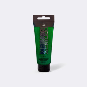 Maimeri Acrilico Permanent Green Deep 75 ml akrylmaling – gjennomsiktig dyp grønn for kunstnere, kunststudenter og amatører med medium lysbestandighet og høy pigmentering.