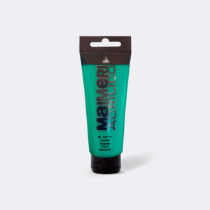 Maimeri Acrilico Turquoise 75 ml akrylmaling – ugjennomsiktig turkis for kunstnere, kunststudenter og amatører med maksimal lysbestandighet og høy pigmentering.