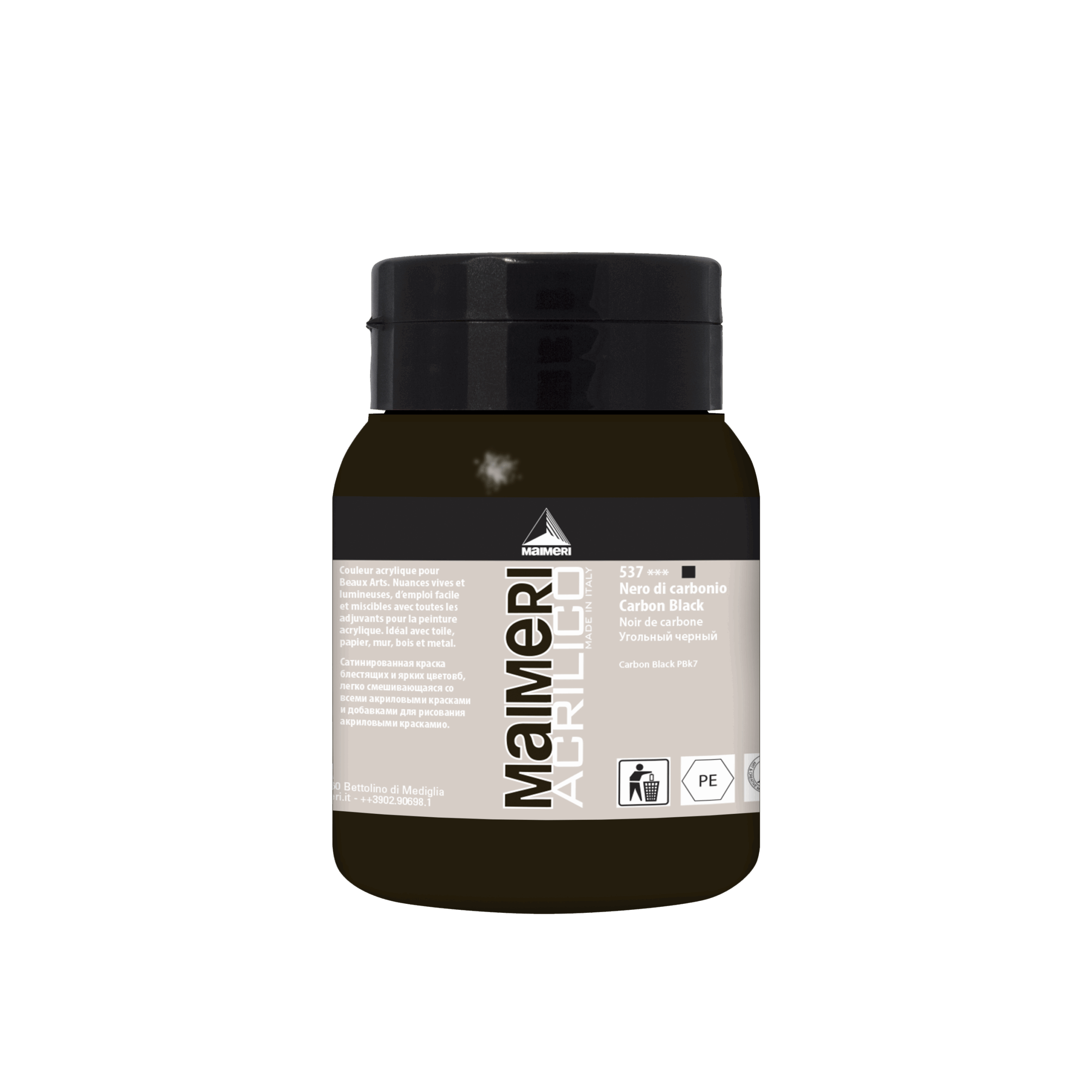 Acrilico Carbon Black 500 ml