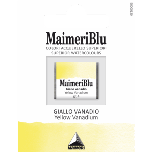MaimeriBlu Yellow Vanadium transparent profesjonell akvarell i 1/2 pan