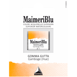 MaimeriBlu Blu Gamboge (Hue) akvarell i 1/2 Pan – klar transparent gul farge for profesjonelle kunstnere
