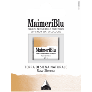 MaimeriBlu Raw Sienna profesjonell transparent akvarell i 1/2 pan
