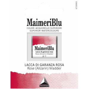 MaimeriBlu Rose (Alizarin) Madder transparent profesjonell akvarell i 1/2 pan