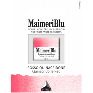 MaimeriBlu Primary Red – Magenta profesjonell transparent akvarell i 1/2 pan