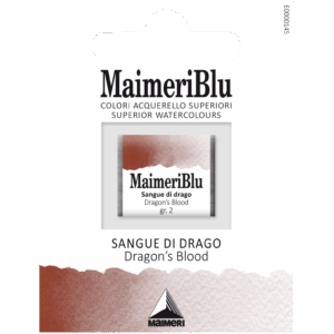 MaimeriBlu Blu Dragon’s Blood akvarell i 1/2 Pan – dyp rød semi‑opaque farge for profesjonelle kunstnere
