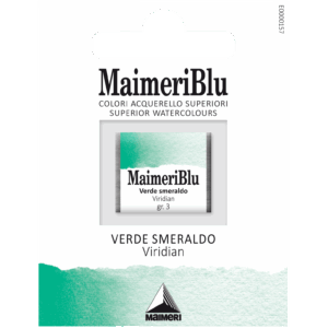 MaimeriBlu Viridian transparent profesjonell akvarell i 1/2 pan