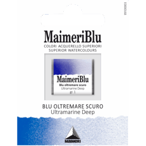 MaimeriBlu Ultramarine Deep semi-opaque profesjonell akvarell i 1/2 pan