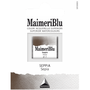 MaimeriBlu Sepia semi-opaque profesjonell akvarell i 1/2 pan