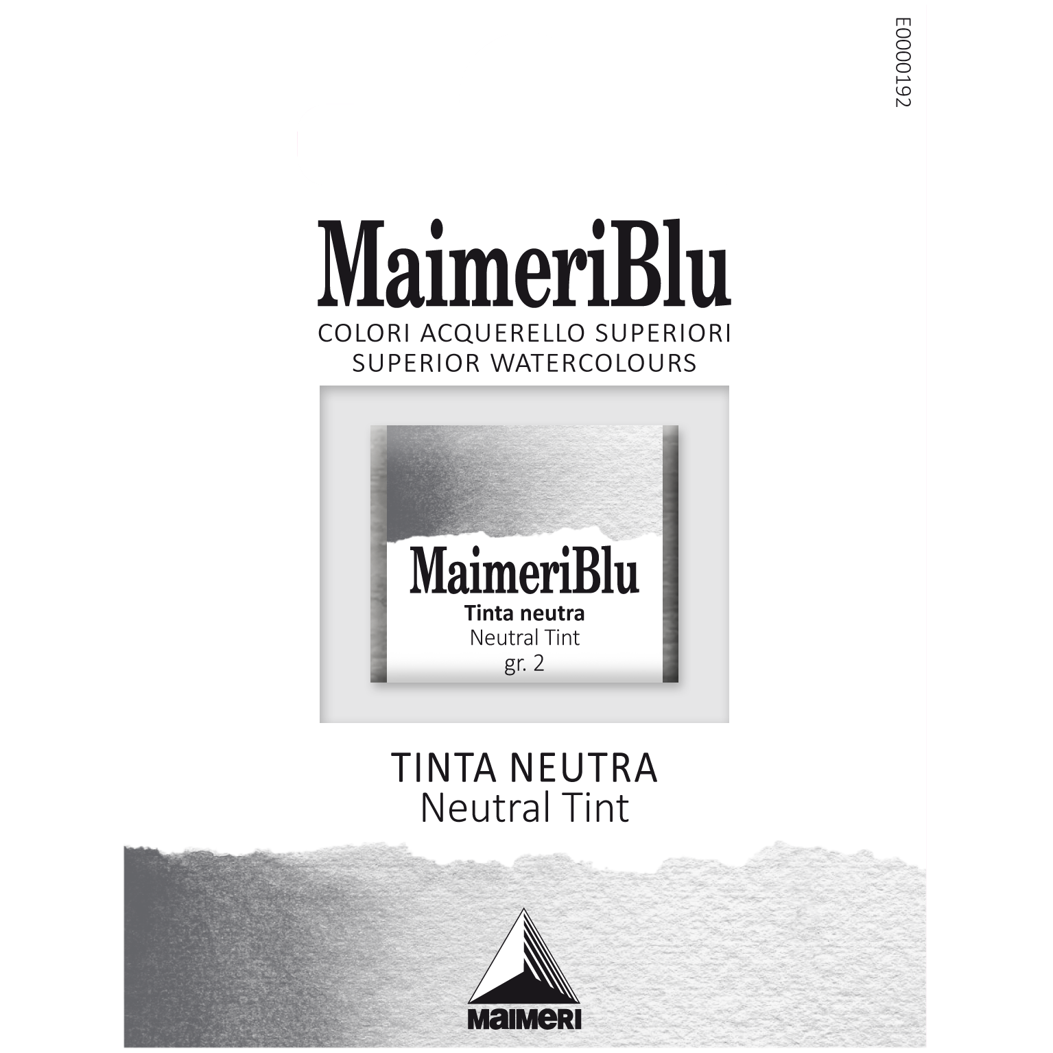 MaimeriBlu Neutral Tint akvarell i 1/2 Pan – semi‑opaque dempet grå‑brun farge for profesjonelle kunstnere