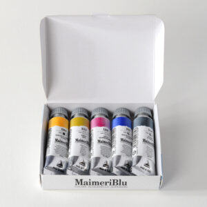 Maimeri Blu Artists’ Watercolour introsett med fem akvarelltuber à 12 ml