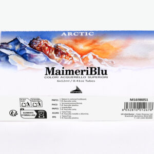 Maimeri Blu Arctic Set – 6 akvarellfarger i 12 ml tuber for fine art og artistkvalitet