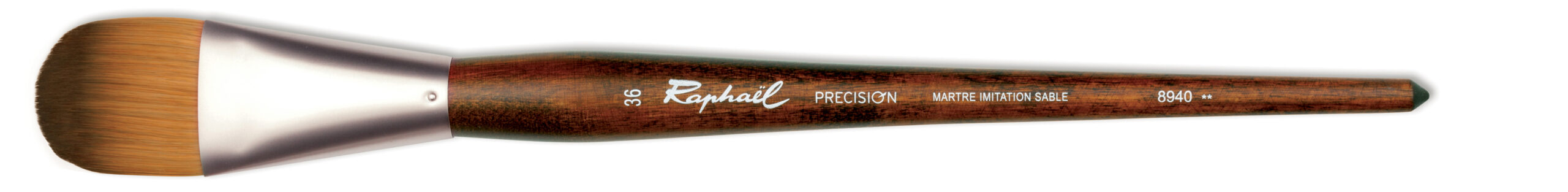 PRECISION Akryl- og oljemalingspensel, kattetunge (filbert) - Størrelse 36