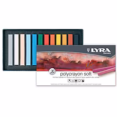 Lyra Polycrayons Soft – Kunstkritt, 12 farger