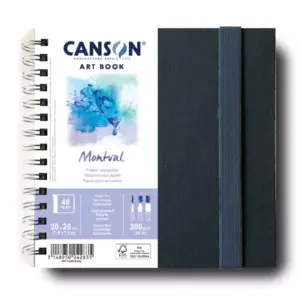 Kunstbok med spiralrygg, 24 sider, Montval® 20 × 20 cm, 300 g/m²