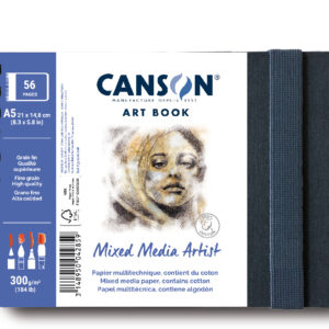 Kunstbok med spiralrygg på Kortside – Mixed Media, 21 x 14,8 cm, 300 g/m², 28 ark, Landskapsformat