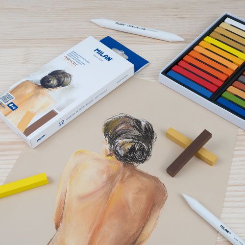 MILAN Art 12stk Pastellkritt Portrett - Bilde 2