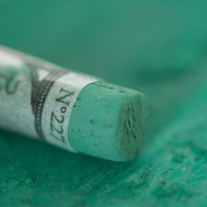 Chromium Green 227 fra Sennelier, klar grønn tørrpastell til botanikk og naturillustrasjoner.