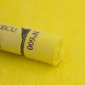 Sennelier Extra soft pastel single serie Lemon Yellow 600 i lys, frisk gul tone med ekstra myk konsistens