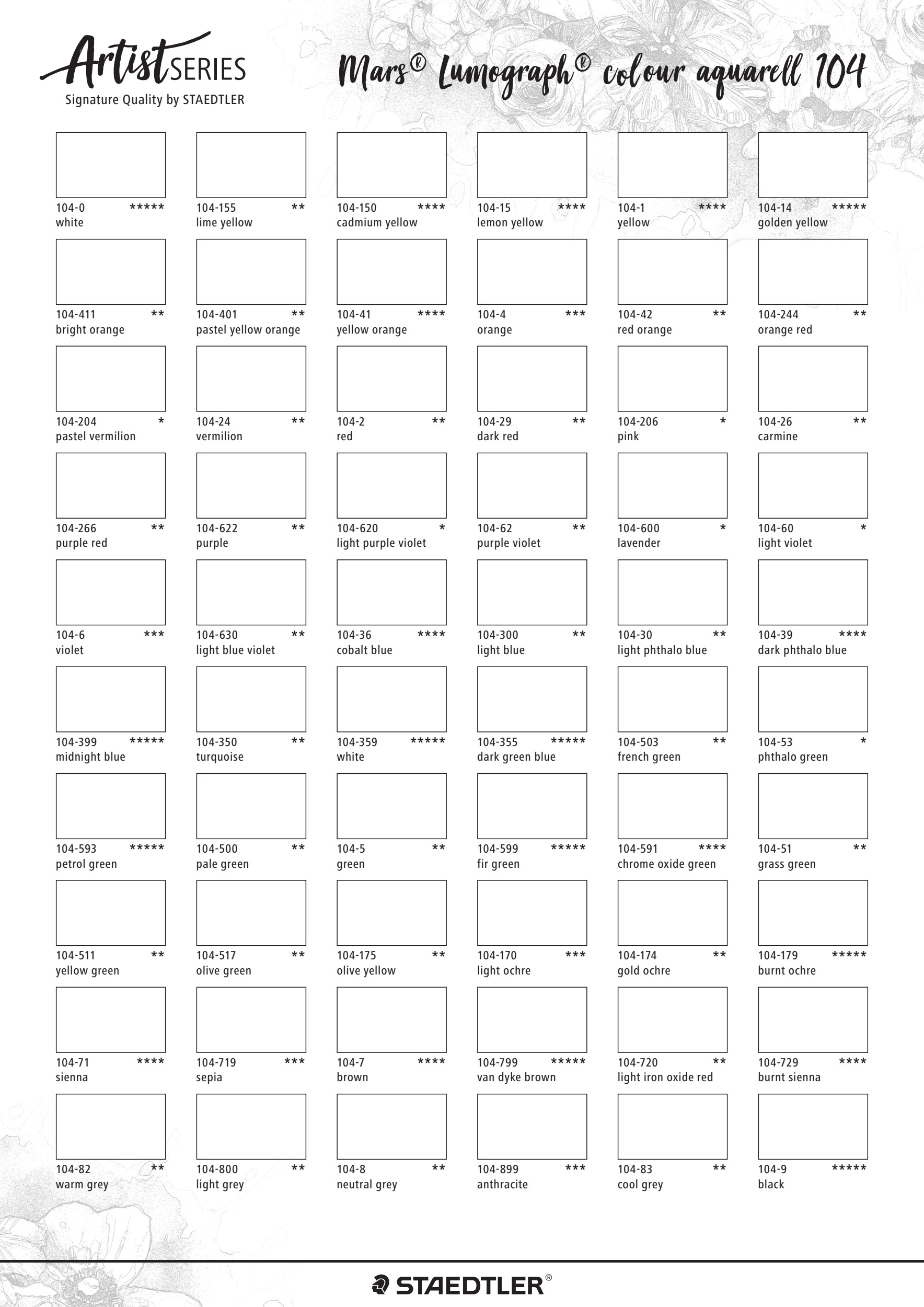 Staedtler Mars Lumograph Colour Aquarell – 60 vannløselige fargeblyanter i metallskrin - Bilde 3