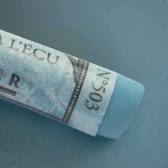 Sennelier Extra Soft tørrpastell Blue Grey Green 503 i tydelig og mørkere blågrønn tone med ekstra myk konsistens