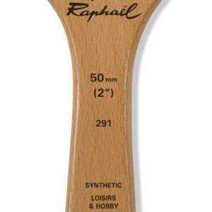 Flat, bred pensel i størrelse 50 fra Raphael Hobby & Loisirs med syntetiske børster for hobby- og malearbeid