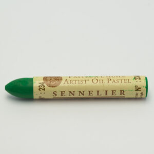 Sennelier Oil Pastel i fargen Permanent Green Light, kremet oljepastell med høy pigmentstyrke