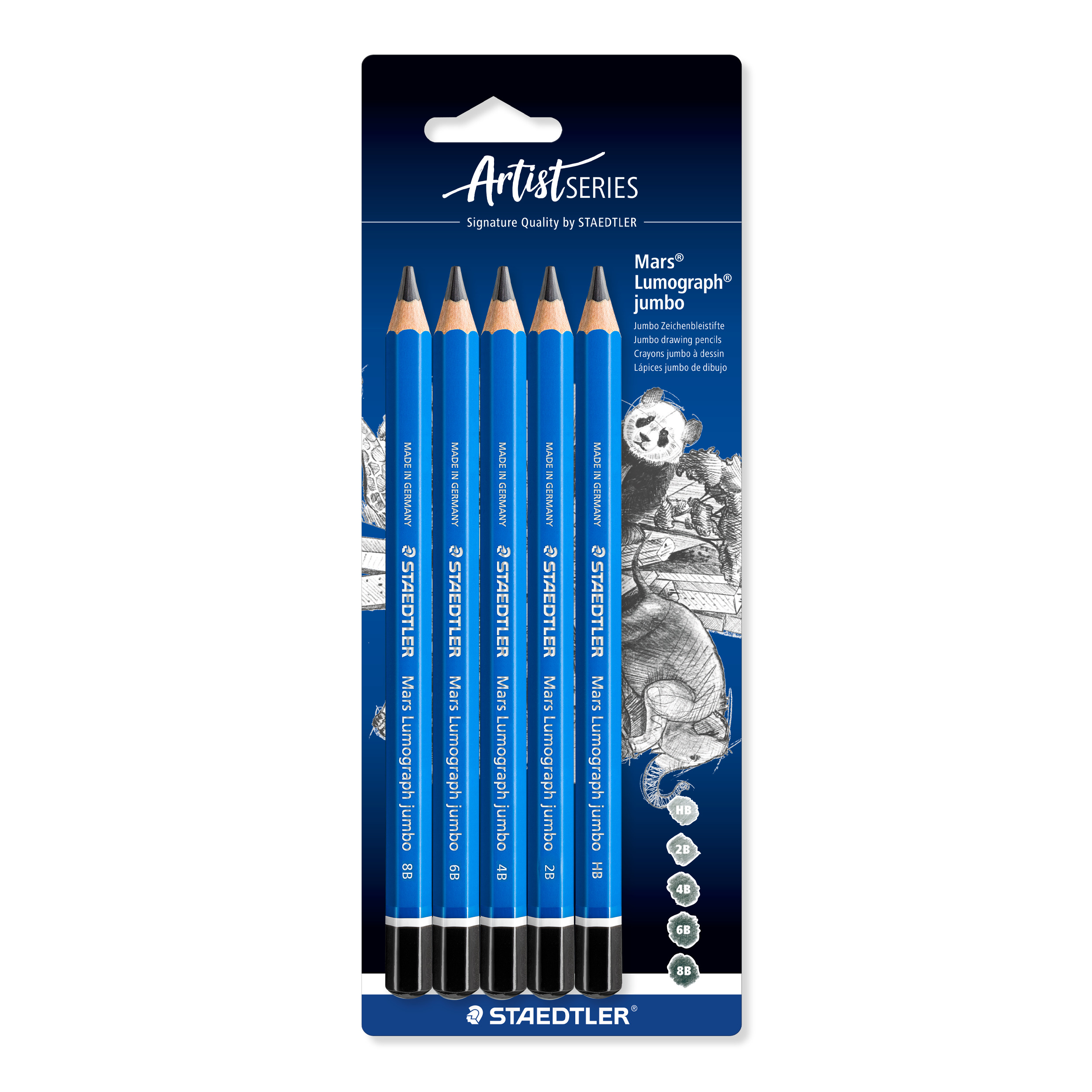 Staedtler 100J‑S BK5 – blyanter i blisterpakning