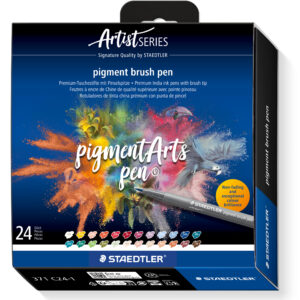 Staedtler Portrait Colours Brush Pen 24stk – pigmenterte og vannfaste penselpenner for illustrasjon og kreative prosjekter
