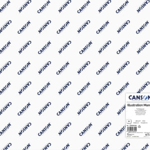 Canson Illustration Manga hvitt tegnepapir 50x65 cm 250 g glatt overflate, perfekt for manga og illustrasjon
