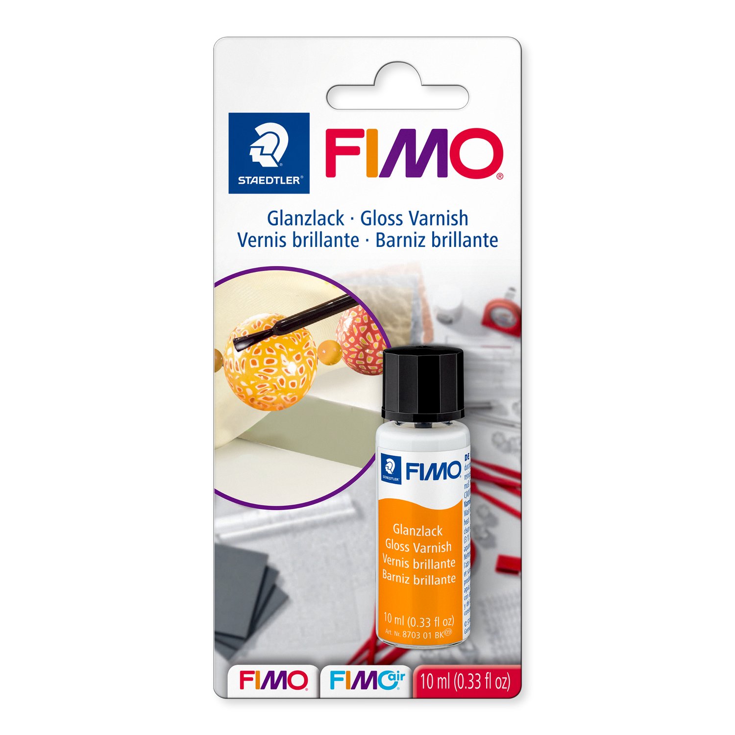 FIMO Blanklakk 10 ml med børste for glans og beskyttelse av polymerleire