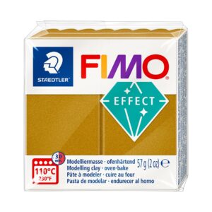 FIMO soft 8010-049 Gold ovnsherdende modellkitt i gull metallic leire, 57 g