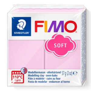 FIMO soft 8020 Light Pink ovnsherdende modellkitt i lys rosa leire, 57 g