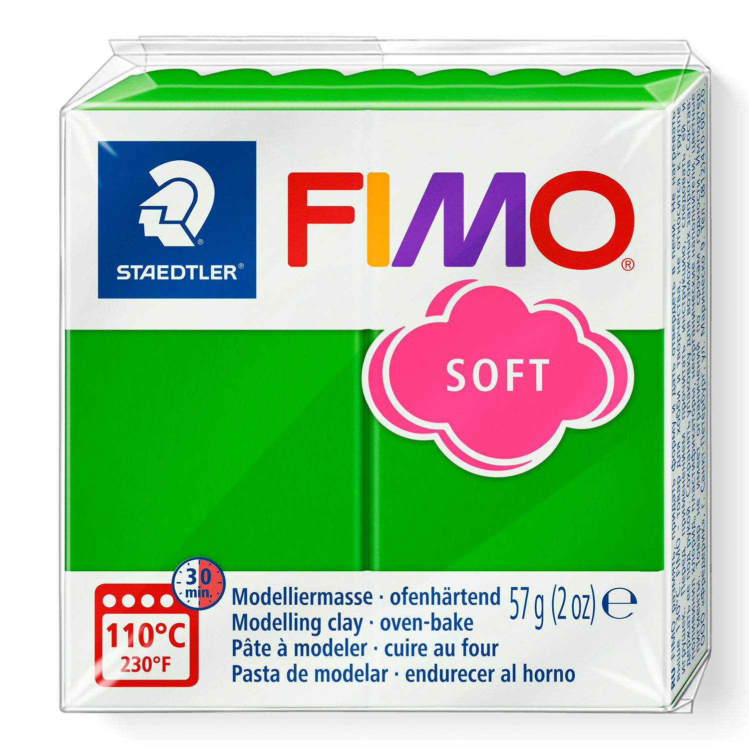 FIMO soft 8020 Tropical Green ovnsherdende modellkitt i tropisk grønn leire, 57 g