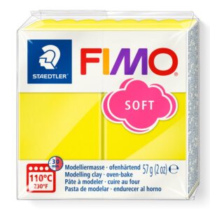 FIMO Soft Lemon 8020 – ovnsherdende modellkitt i myk og smidig leire, 57 g