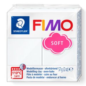 FIMO Soft White 8020 – ovnsherdende modellkitt i myk og smidig hvit leire, 57 g