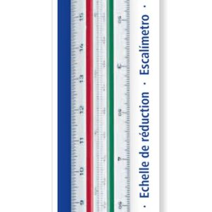Mars 561 Reduksjonslinjal med seks målestokker og fargekodede riller for presisjonsmåling og tegning