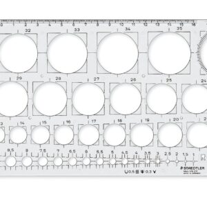 Staedtler Mars 576 01 F sirkelmal for tegning av presise sirkler fra 1–36 mm