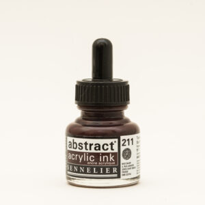 Sennelier Abstract Akrylblekk i fargen Burnt Sienna, flytende akrylblekk i varm rødbrun jordtone i 30 ml flaske