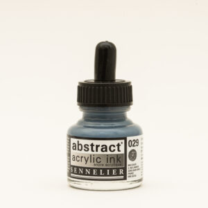 Sennelier Abstract Akrylblekk i fargen Iridescent Silver, flytende akrylblekk med iriserende sølvfinish i 30 ml flaske