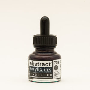 Sennelier Abstract Akrylblekk i fargen Payne’s Grey, flytende akrylblekk i mørk grå nyanse med blå undertone i 30 ml flaske