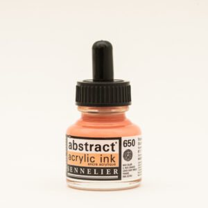 Sennelier Abstract Akrylblekk i fargen Rose Ochre, flytende akrylblekk i varm rosatonet oker nyanse i 30 ml flaske