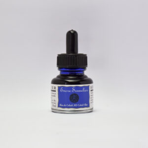 Sennelier Blekk 30 ml Cobalt Blue – klar blå kunstnerblekk.