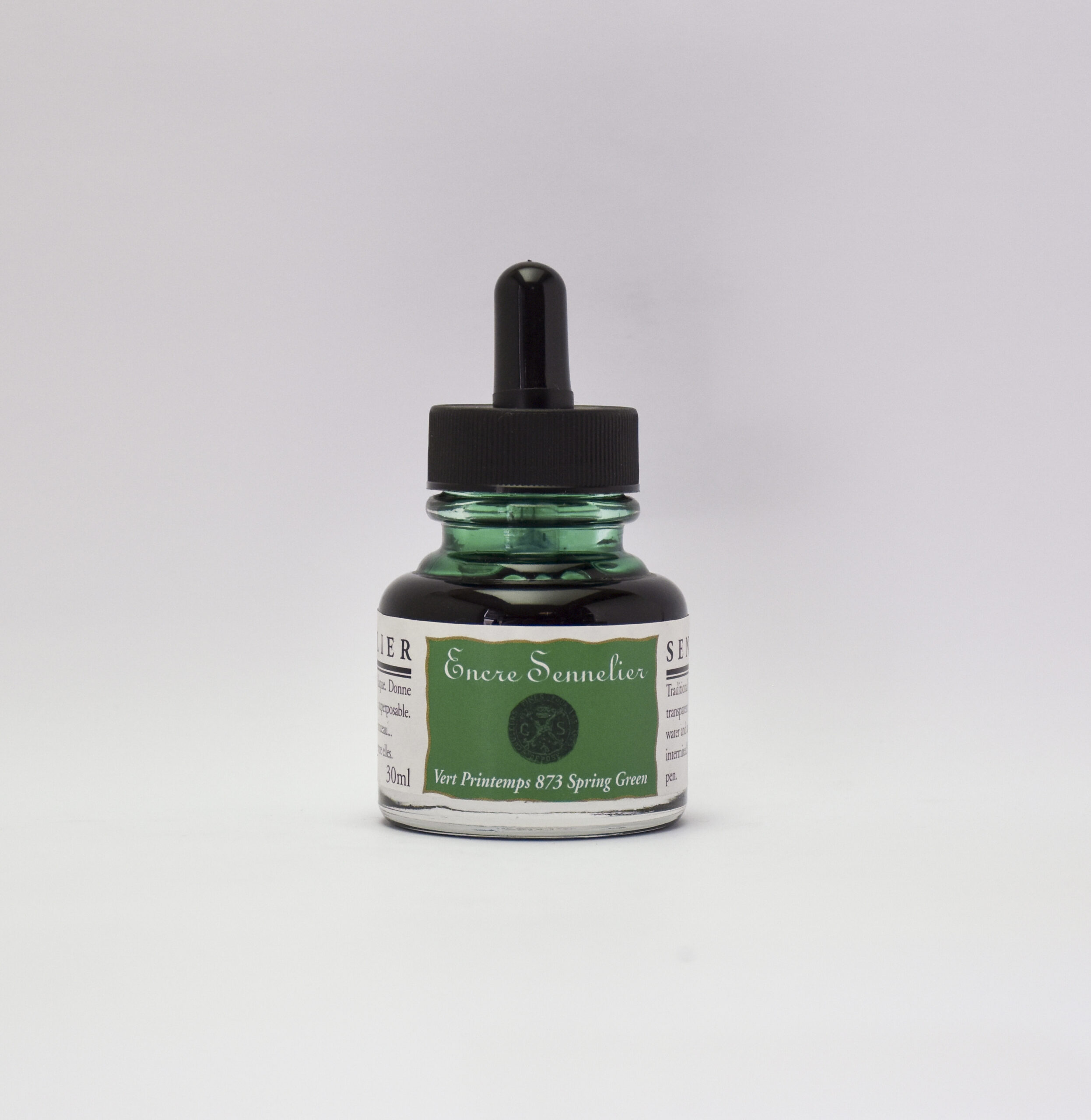 Sennelier Blekk 30 ml Spring Green – klart grønt kunstnerblekk.