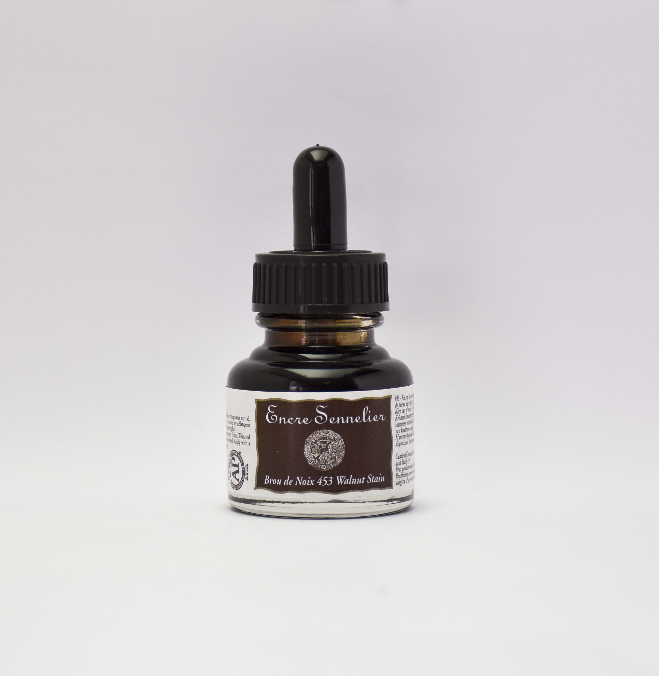 Sennelier Blekk 30 ml Walnut Stain – mørk brun kunstnerblekk.
