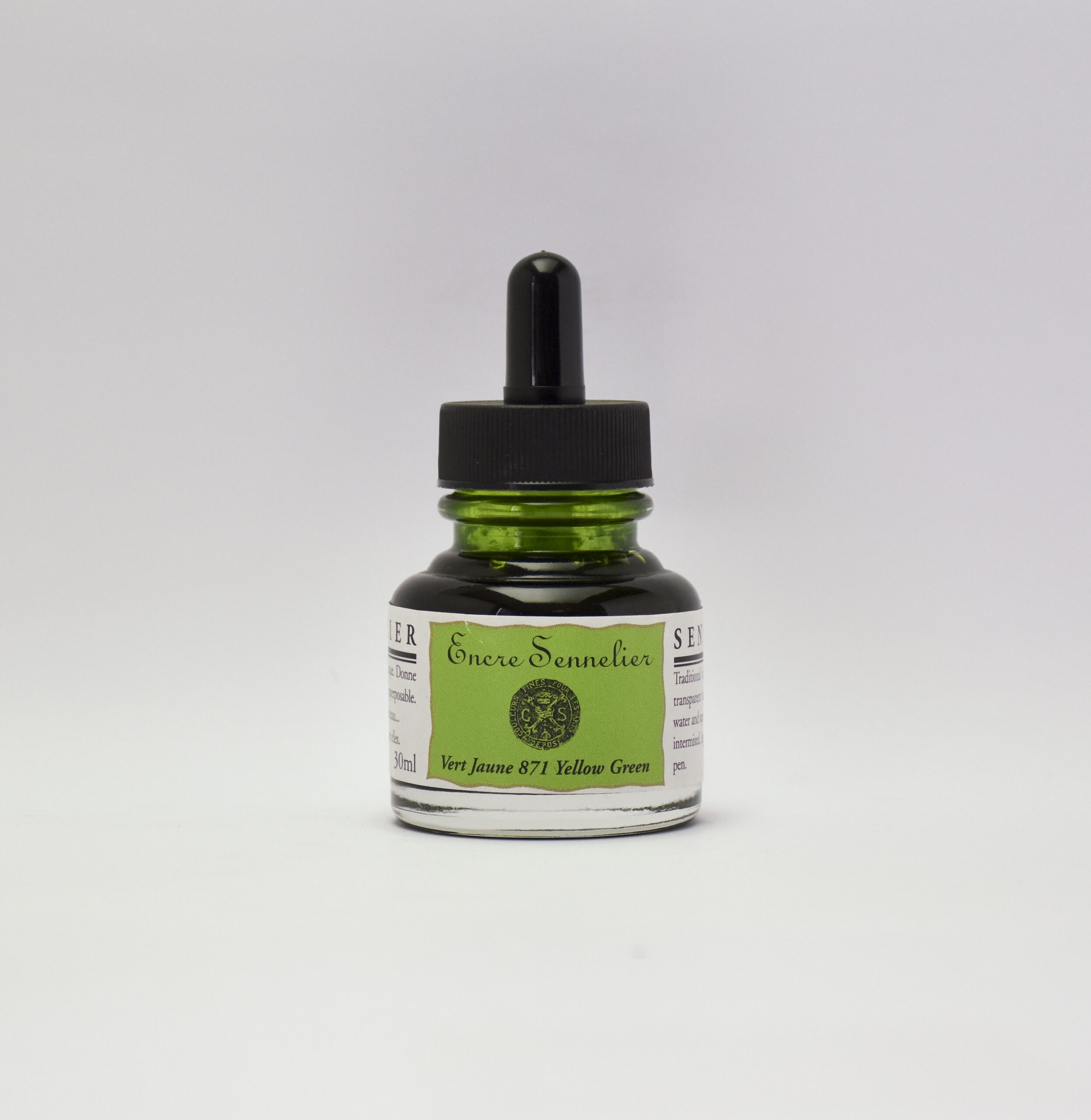 Sennelier Blekk 30 ml Yellowish Green – gult-grønt kunstnerblekk.