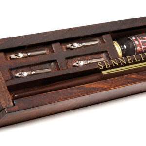 sennelier indian ink à la pagode 10 ml flaske i treskrin med tilbehør