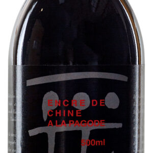 Sennelier Indian Ink A la Pagode Black, klassisk indisk blekk i dyp svart farge i 500 ml flaske