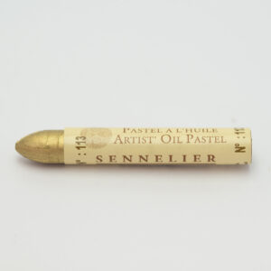 Sennelier Iridescent Oil Pastel i fargen Rich Pale Gold, vist som enkeltpastell