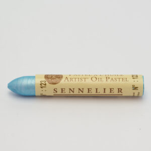 Sennelier Iridescent Oil Pastel i fargen Transparent Blue, vist som enkeltpastell